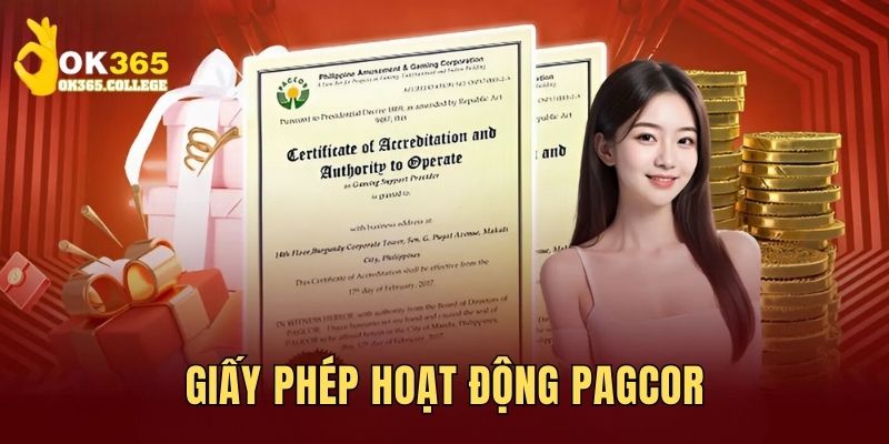 Văn bản chứng minh sự uy tín của nhà cái PAGCOR